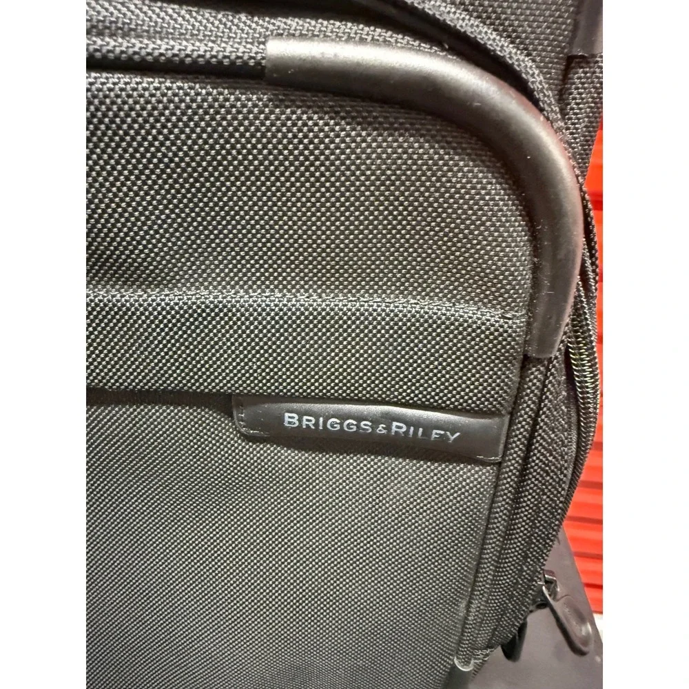 Briggs & Riley Rolling Garment Bag Black Ballistic Nylon Wheeled CarryOn Luggage